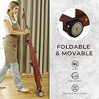 Vista 6 de VISWIN Caballete de estudio con marco en H, inclinado plano y ajustable, caballete de arte de madera de haya para pintar, caballete grande móvil