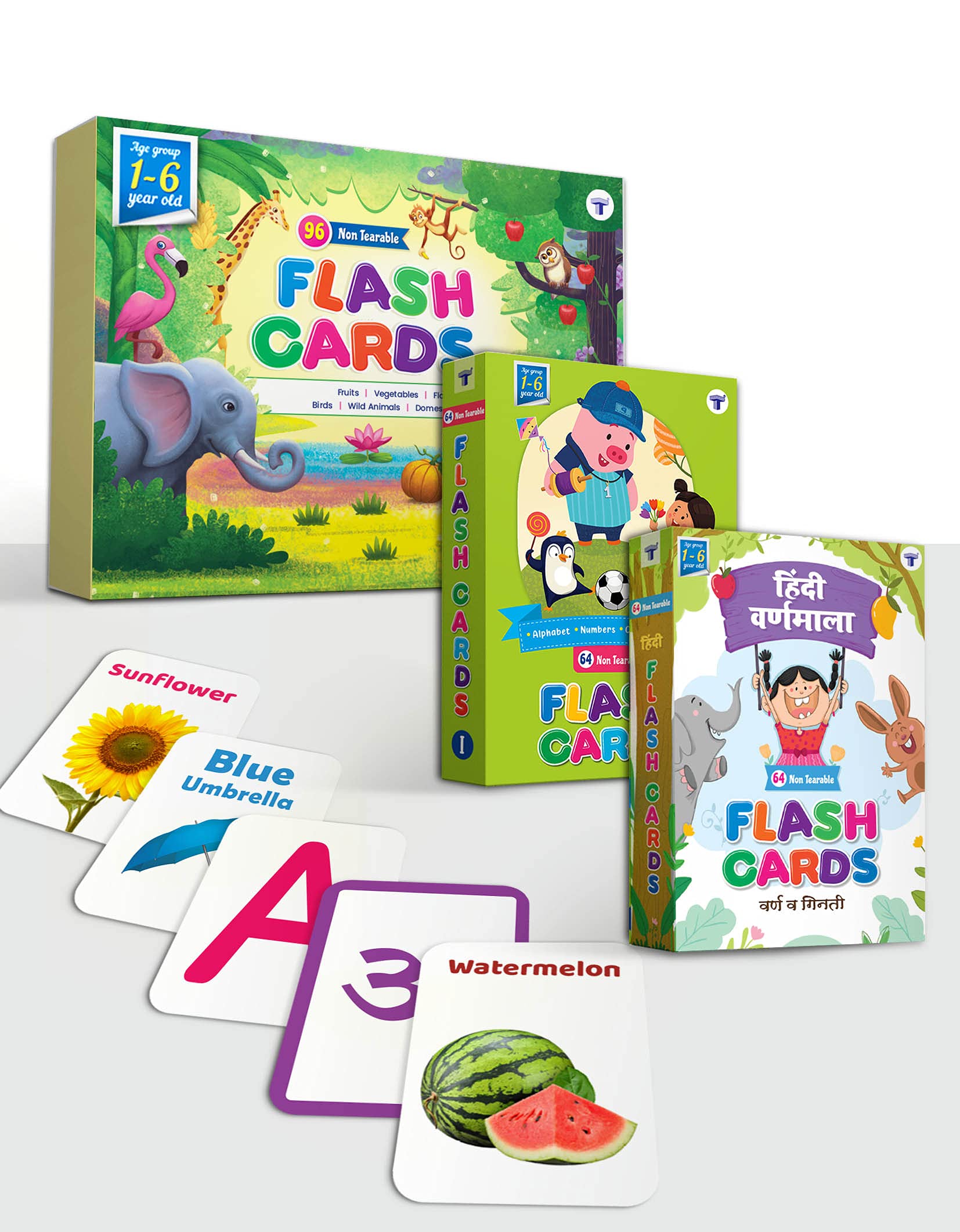 Buy Flash Cards for Babies 224 Non Tearable Cards Hindi Varnamala, English Alphabet, Numbers