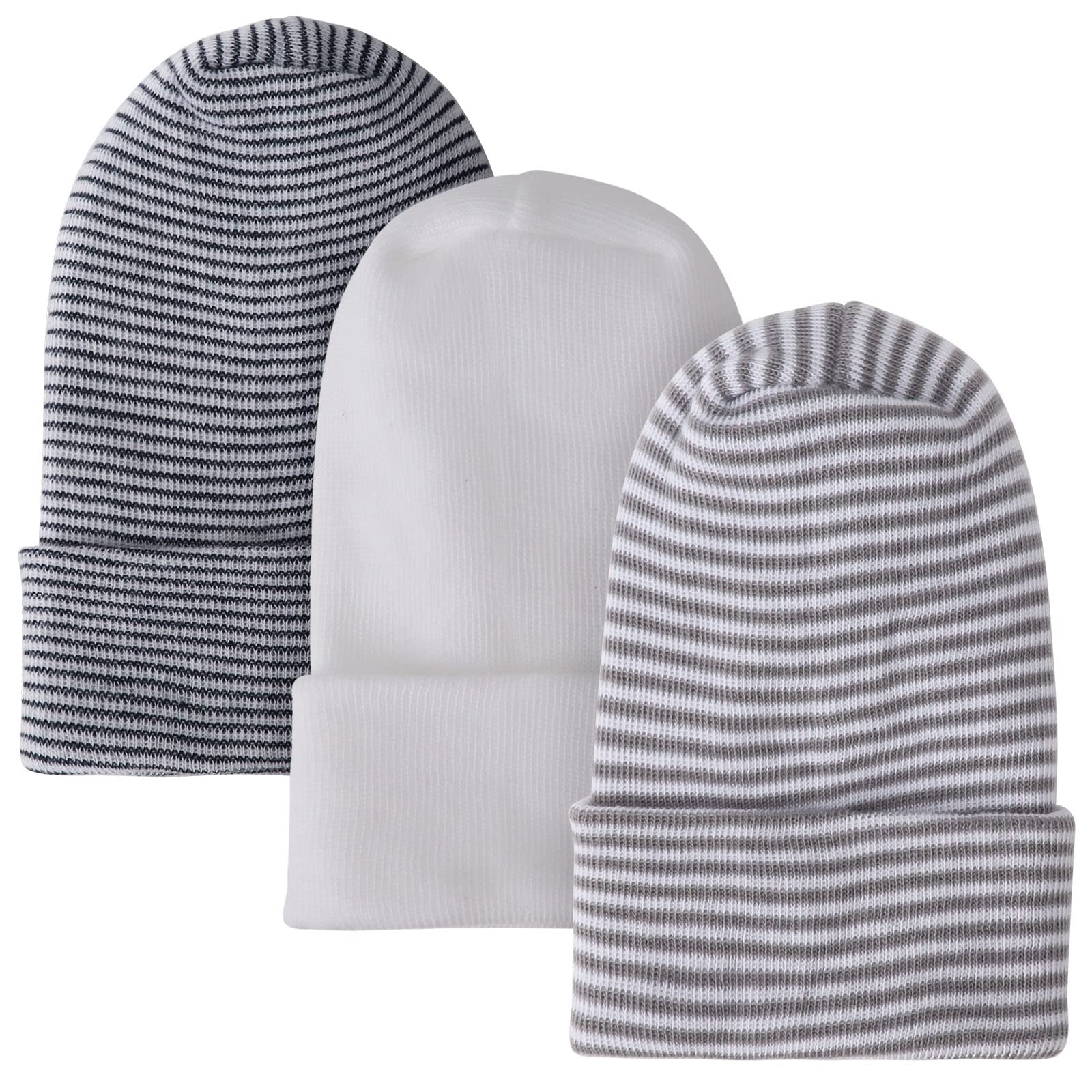 BQUBO Newborn Hospital Hat Infant Baby Hat Cap with Big Bow Soft Cute Knot Nursery Beanie