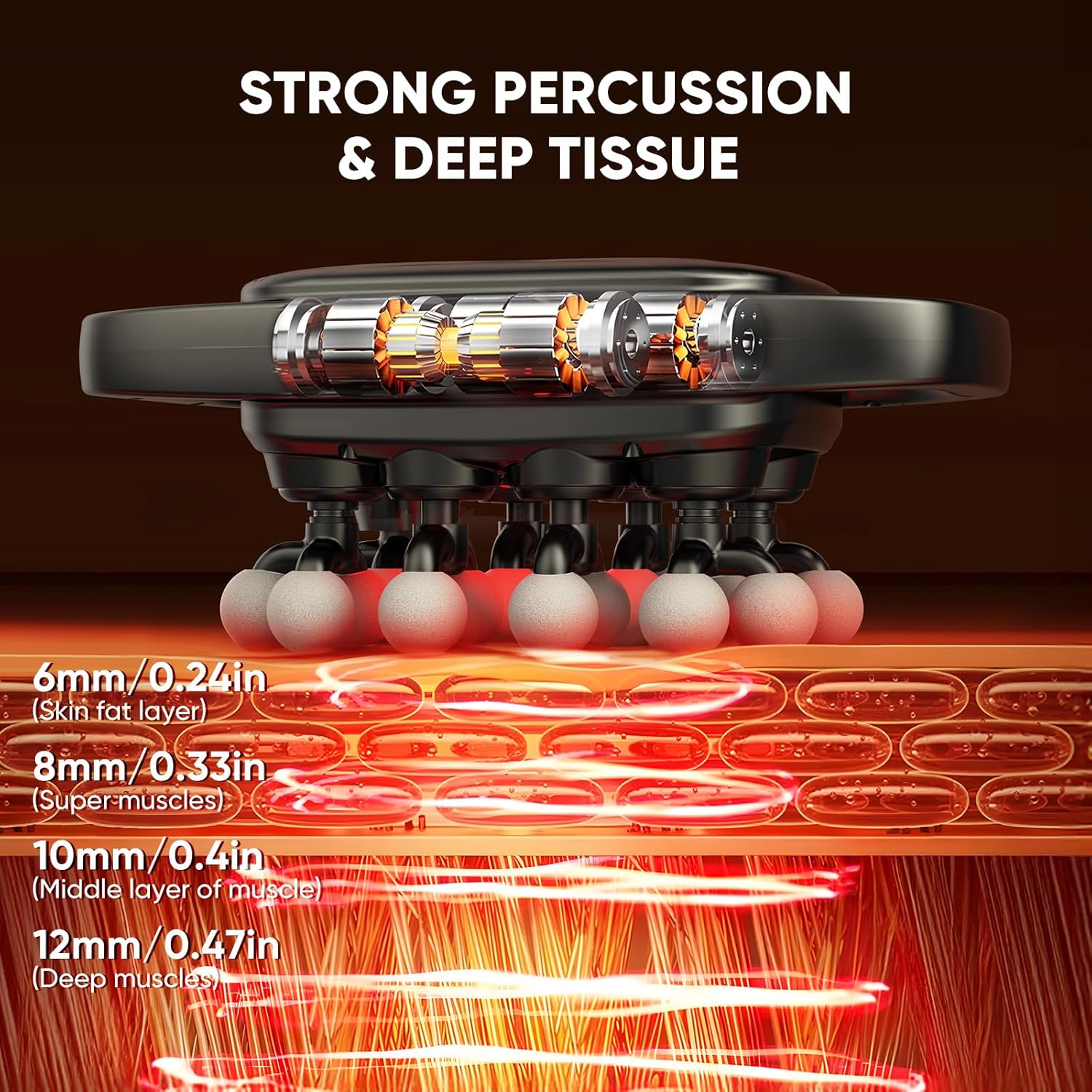 20-Head Massage Gun, Deep Tissue Percussion Massager with 30 Speeds & 3 Modes, 110lb Force, Ultra-Quiet 35dB, 2600mAh Battery, Fast Charging,Full Body Muscle Relaxation,Gifts for Mother's Day