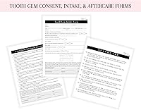 Vista 3 de Boutique Marketing LLC Formulario de consentimiento de gema dental, formulario de admisión, formulario de cuidado posterior Paquete de 75