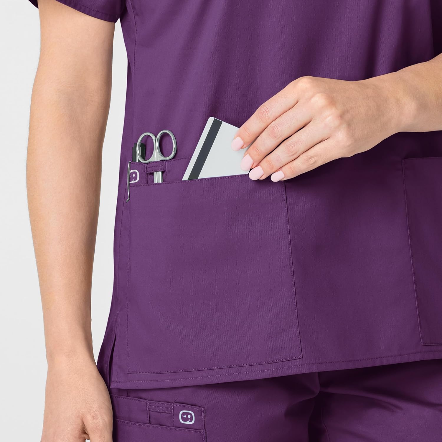 Wink WonderWORK Scrubs for Women, V-Neck Scrub Top