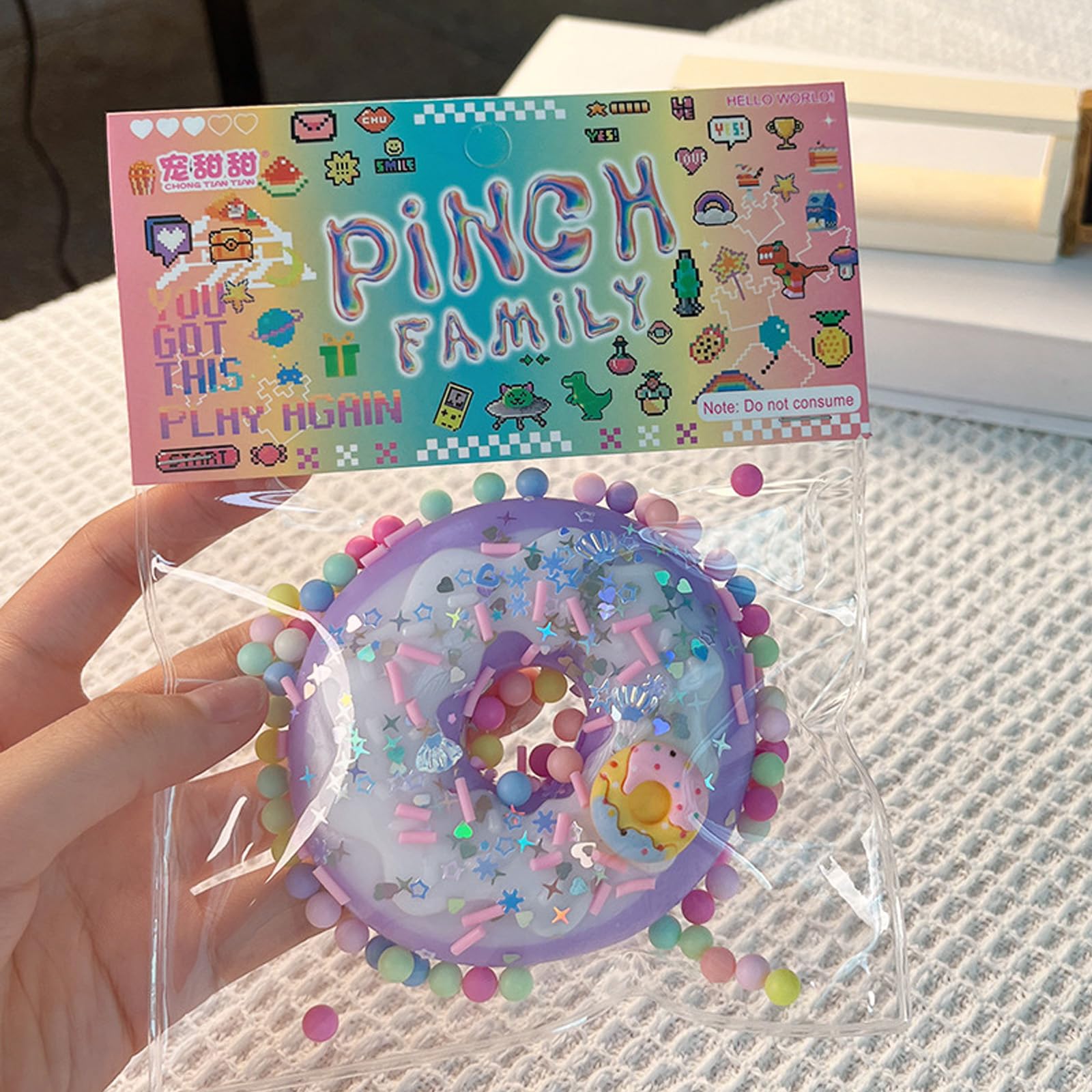 QUYIHOINM Chick Taba Squishy Toys, Kawaii Chicken Quiet Squishy Fidget Toys for Kids and Adults Relieve Stress, Anxiety, ADHD Autism Sensory Toys, Relief Calming Fidget Toy Gift for Birthday (1-Chick)