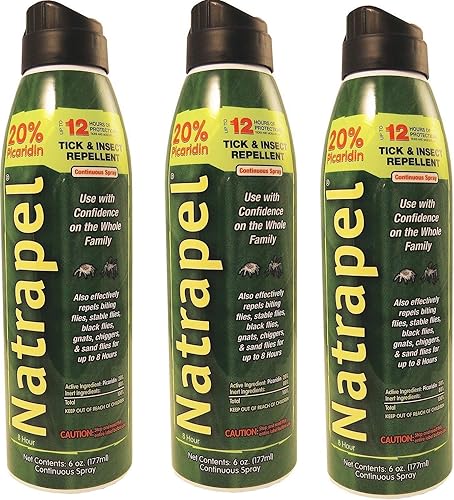 Natrapel Repelente de insectos de 8 horas en aerosol de 6 onzas (paquete de 3)