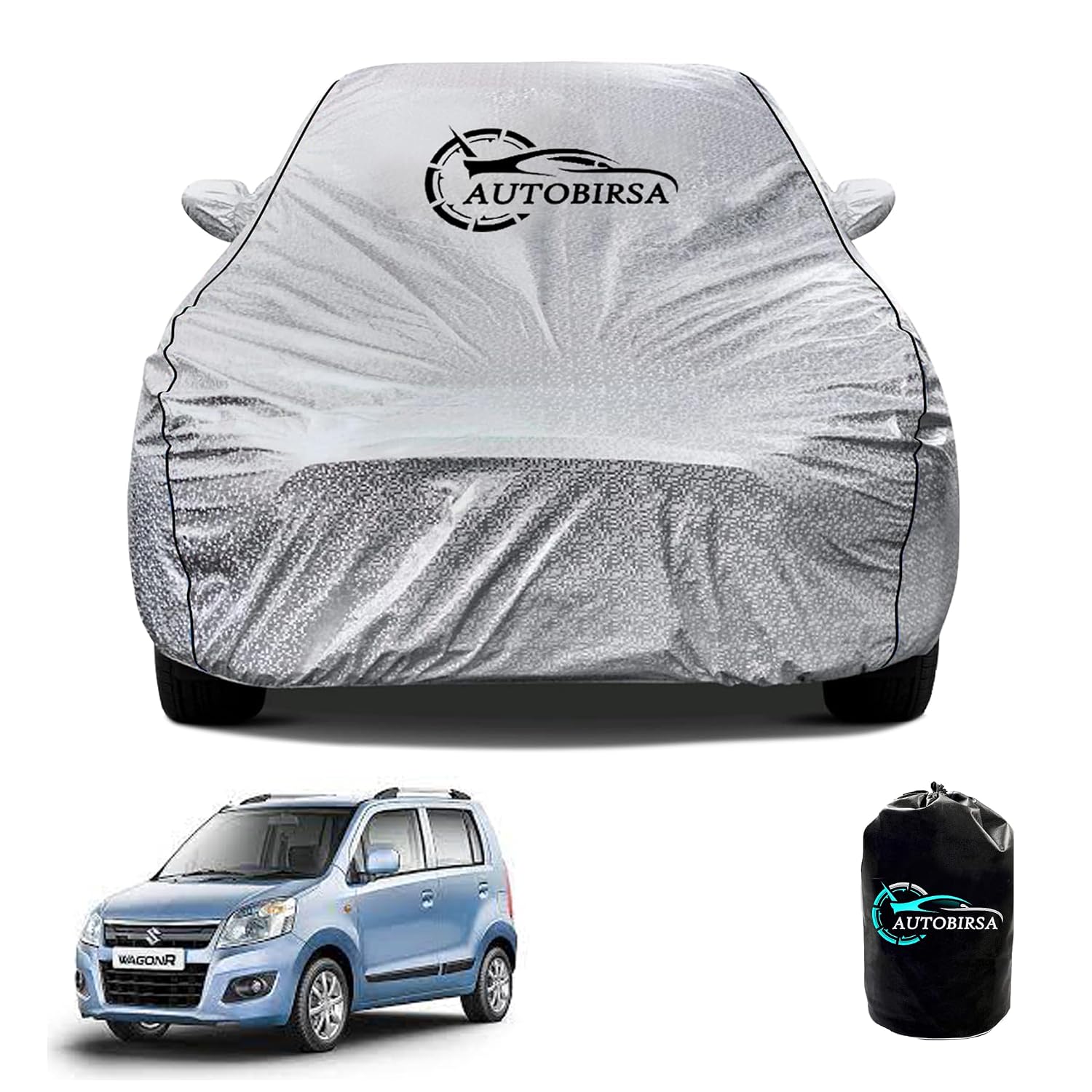 AUTOBIRSA Waterproof Car Body Cover for Maruti Wagonr with Mirror and Antenna Pocket and Soft Cotton Lining (4 Side Elasti... - Review, Price and Buying Guide