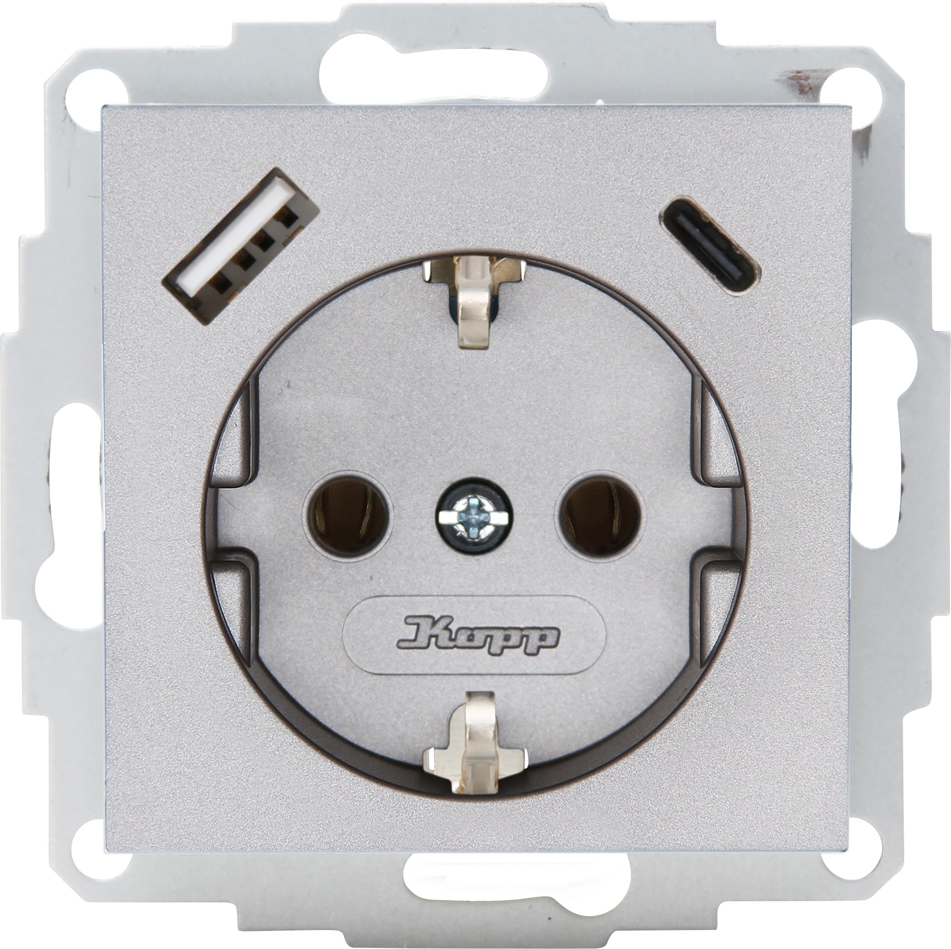 Prise de courant encastrée 16A Kopp HK07 finition épurée avec ports USB