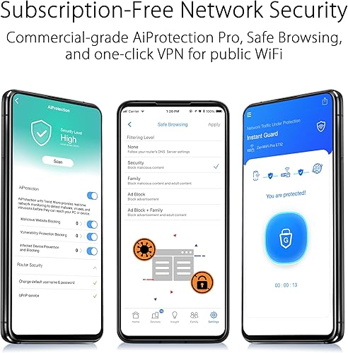 Miniatura 4 de ASUS ZenWiFi Pro AXE11000 Tri-Band WiFi 6E Mesh System (ET12 1PK) - Whole Home Coverage up to 3000 Sq.Ft & 4+ Rooms, Dual 2.5G Ports, 6GHz Band,