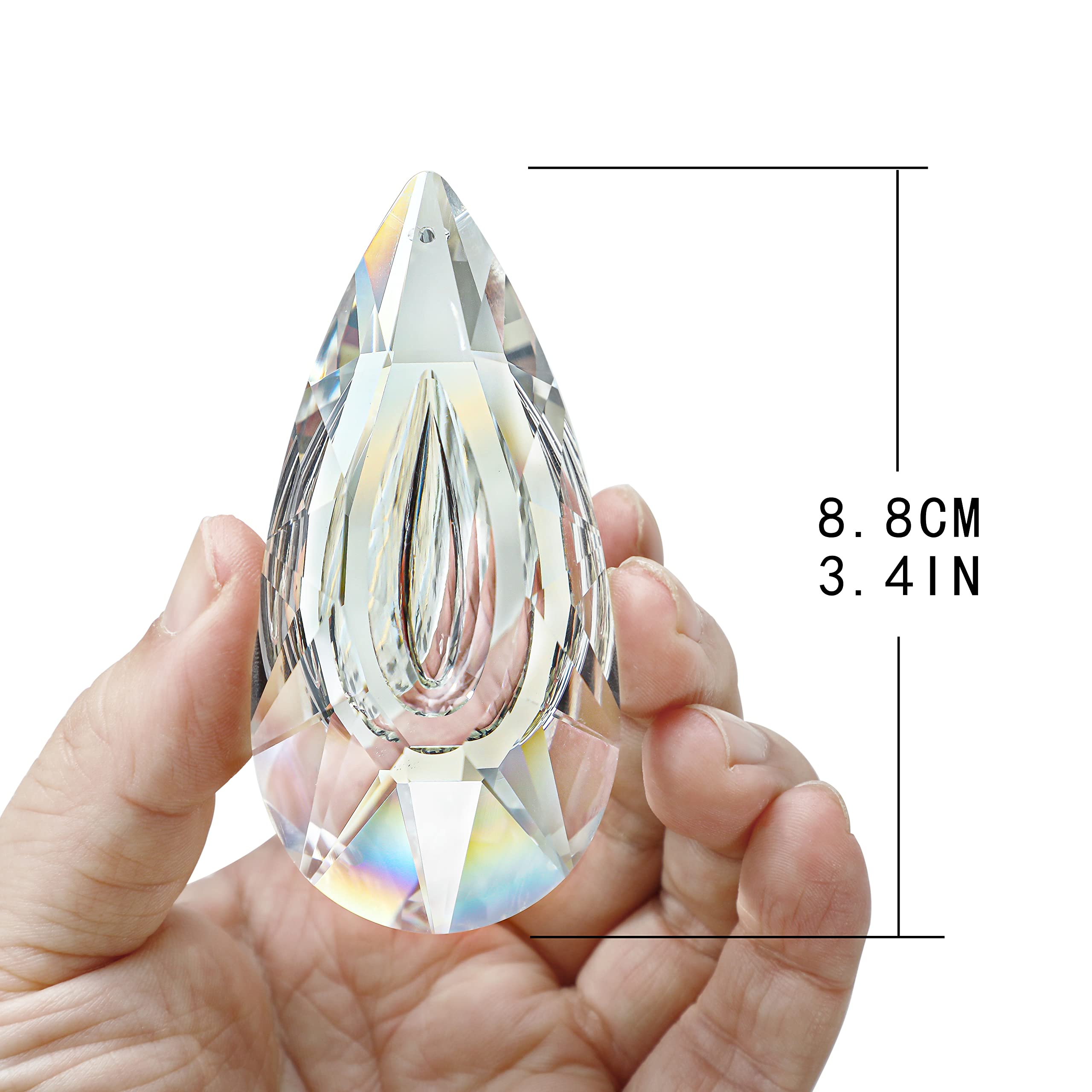 Large Crystal Suncatcher Aurora Borealis – XXL Rainbow Prism