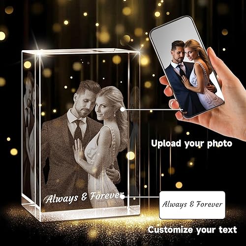 Miniatura 3 de Foto de cristal 3D  Cubo de fotos personalizado regalo con tu imagen, para mamá, esposa, mujer, marido, hombres, ella  Recuerdo de cumpleaños