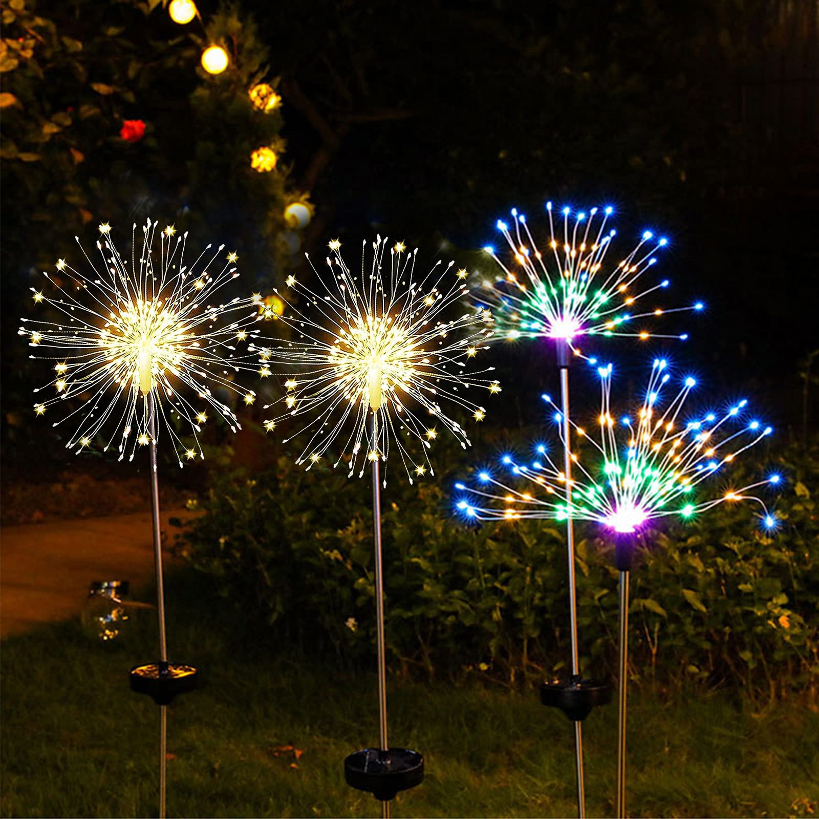 Ziurmut Luci Esterne solari Medusa | Confezione da 2 luci solari da Giardino Luci solari per