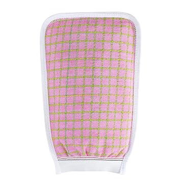 Exfoliating Bath Scrubbing Gloves - Dead skin cells remover1Piece of Pack,Pink