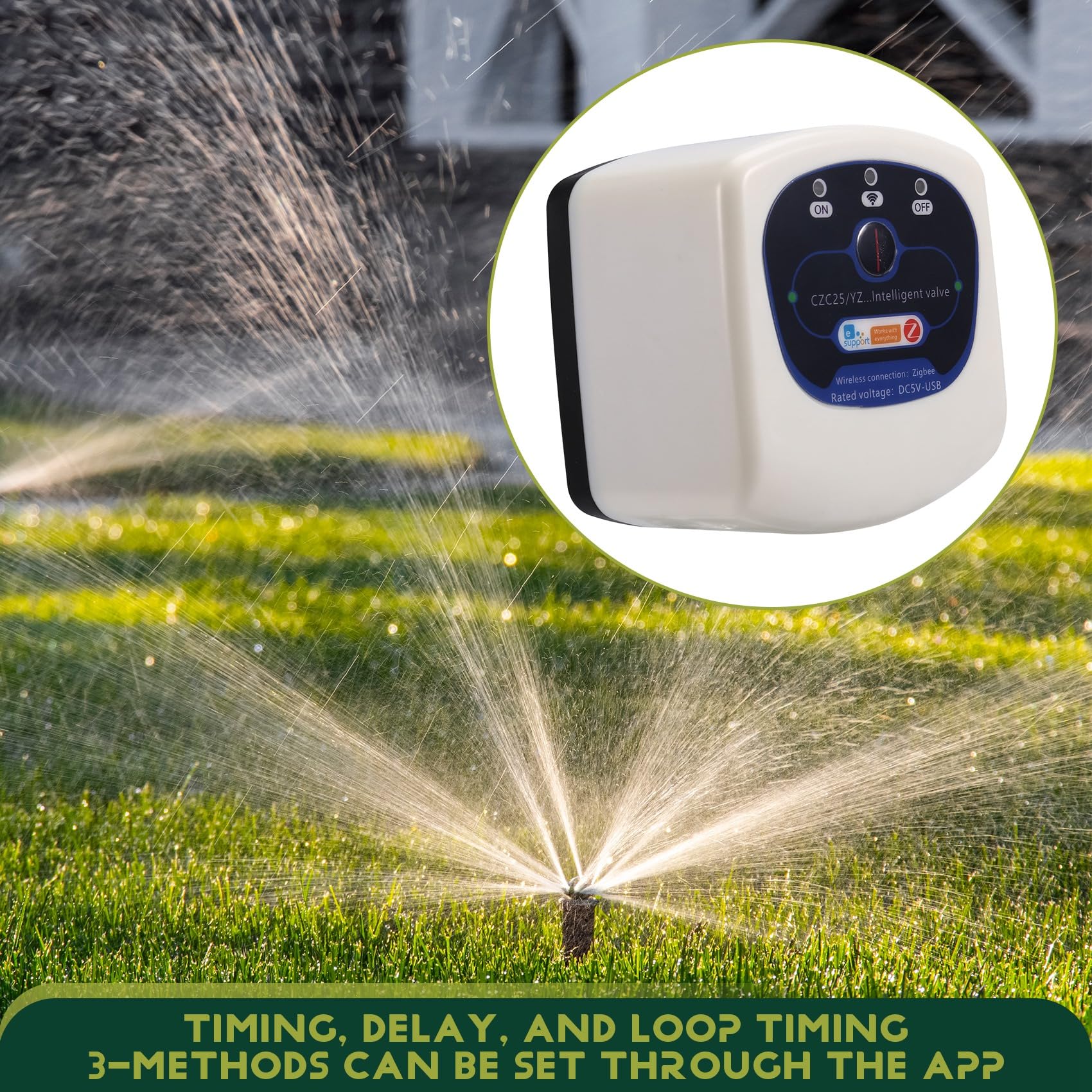 Controlador Inalámbrico de Válvula de Agua Inteligente con Wifi para Jardín Doméstico, Controlador de Apagado Automático DN25, Aplicación