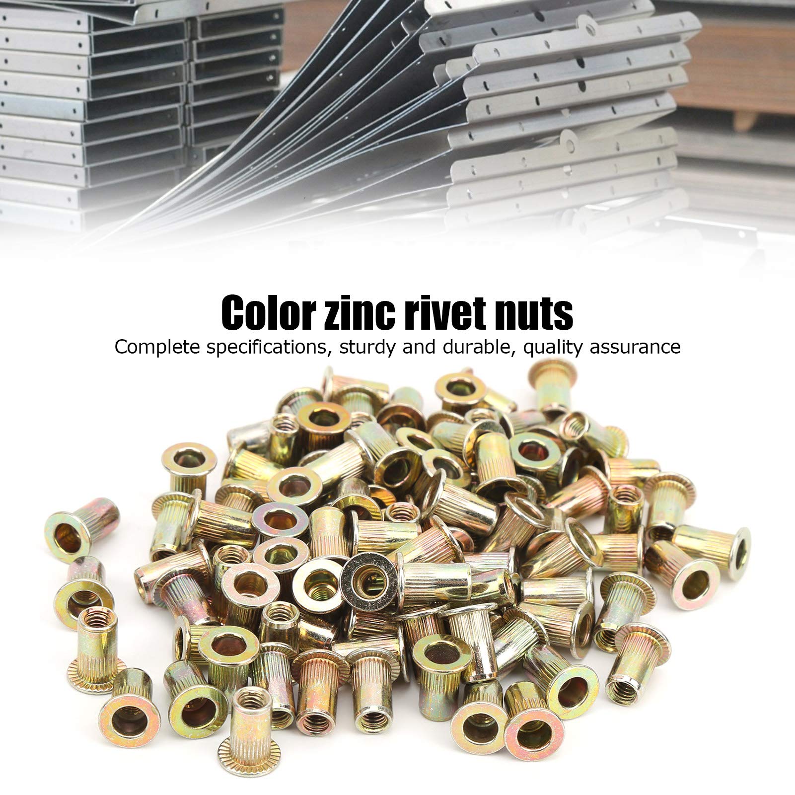 100 Dadi Per Rivetto M4 In Acciaio Zincato - Inserti Filettati Per Fissaggi - Foto 6