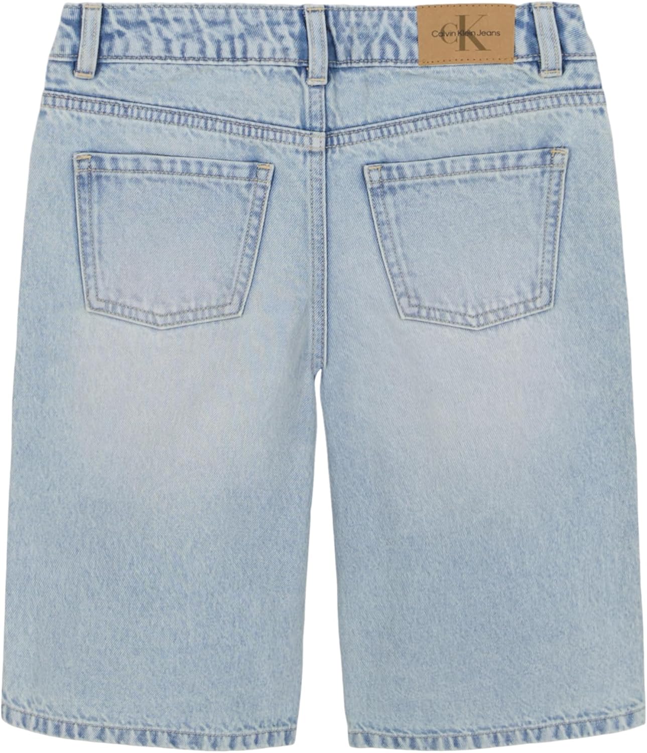 Calvin Klein Girls Mid-Rise Denim Bermuda Style Jean Shorts - Image 2