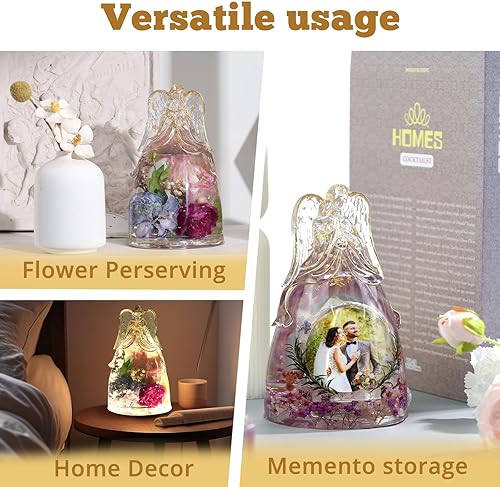 Miniatura 5 de LET'S RESIN Moldes de resina epoxi de figuras de ángel, moldes de silicona de ángel grandes para flores preservadas, regalos de cumpleaños para