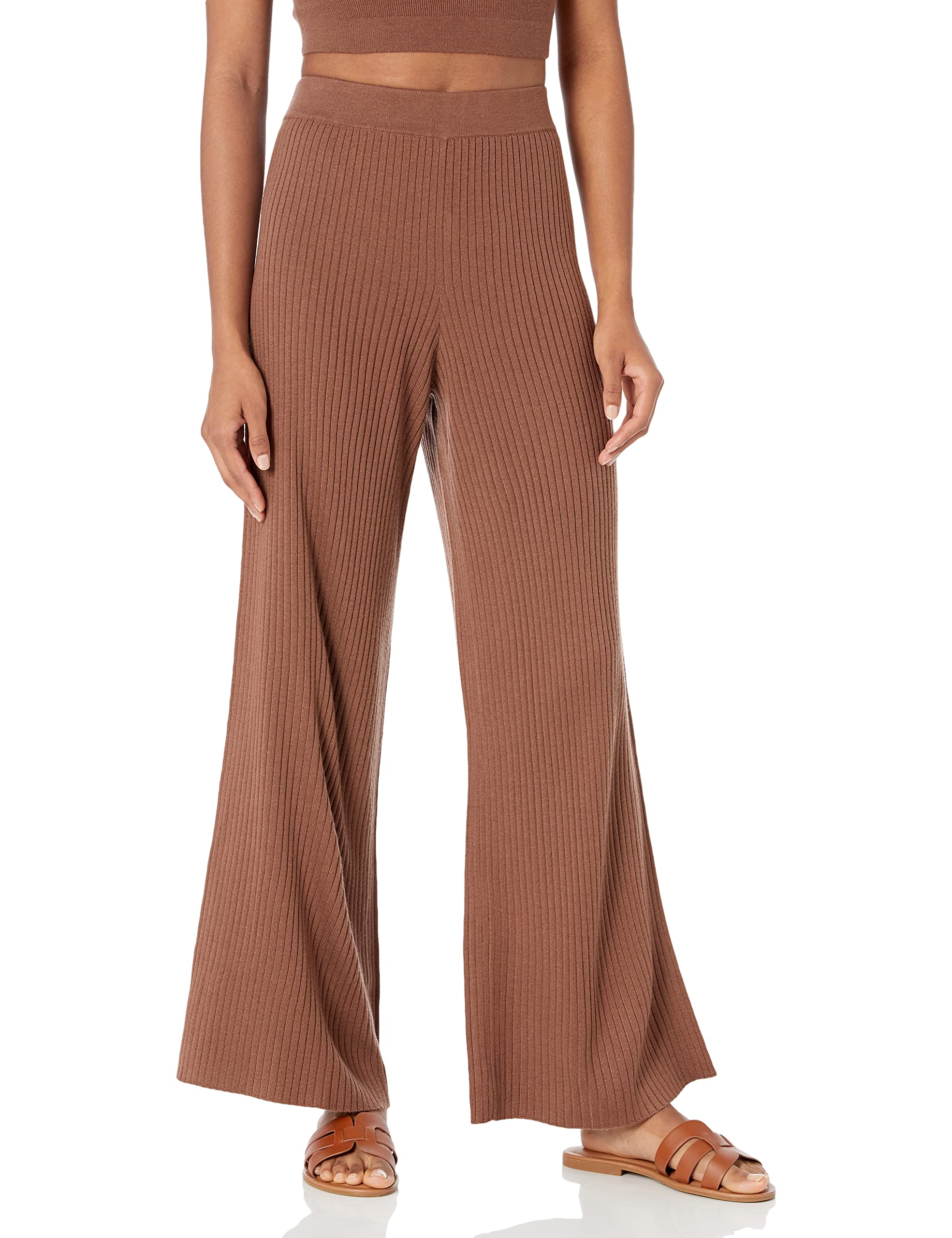 The Drop Women's Catalina Pull-On Rib Sweater Pant, Coffee Bean, XL