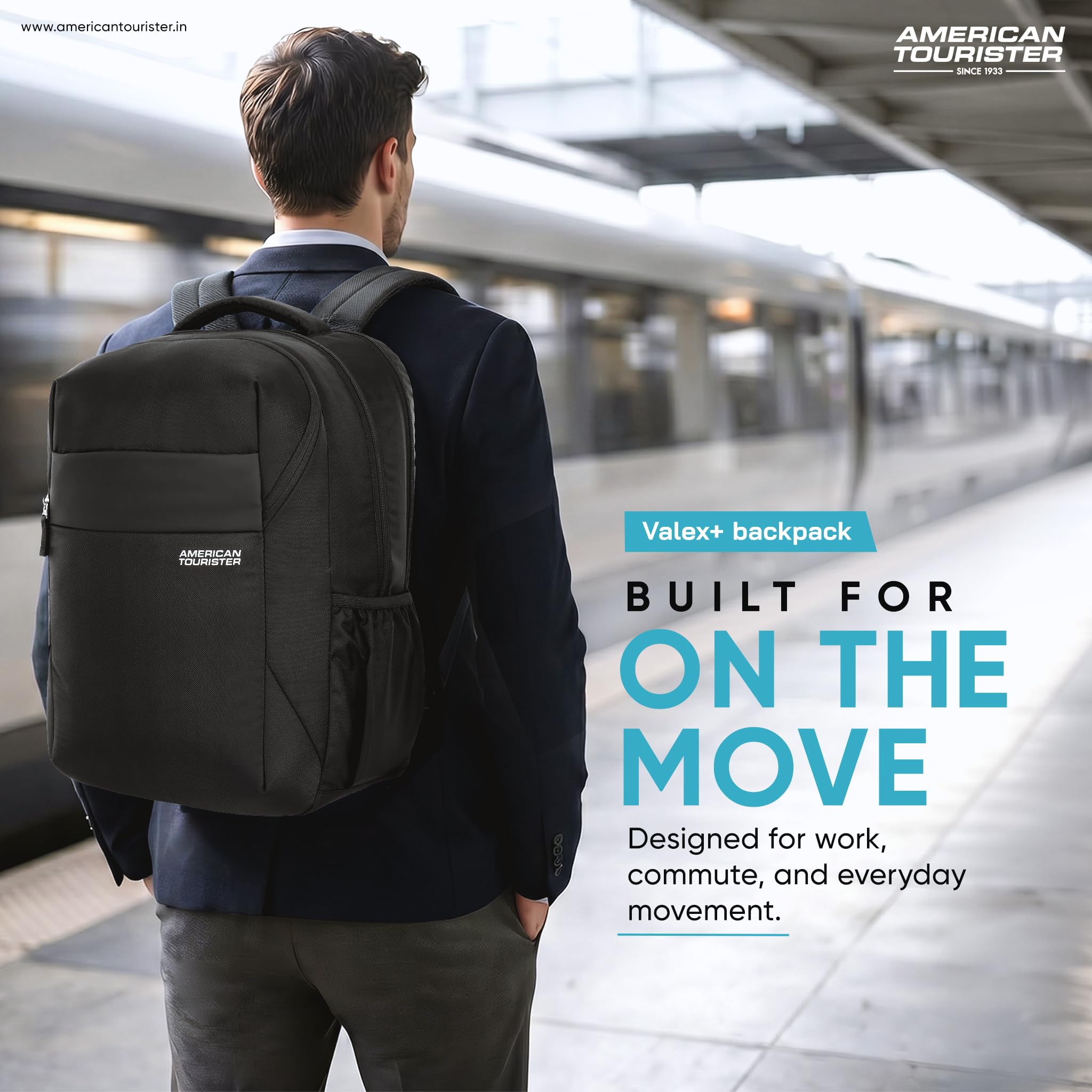 American Tourister Valex+ Laptop Backpack - Black -2