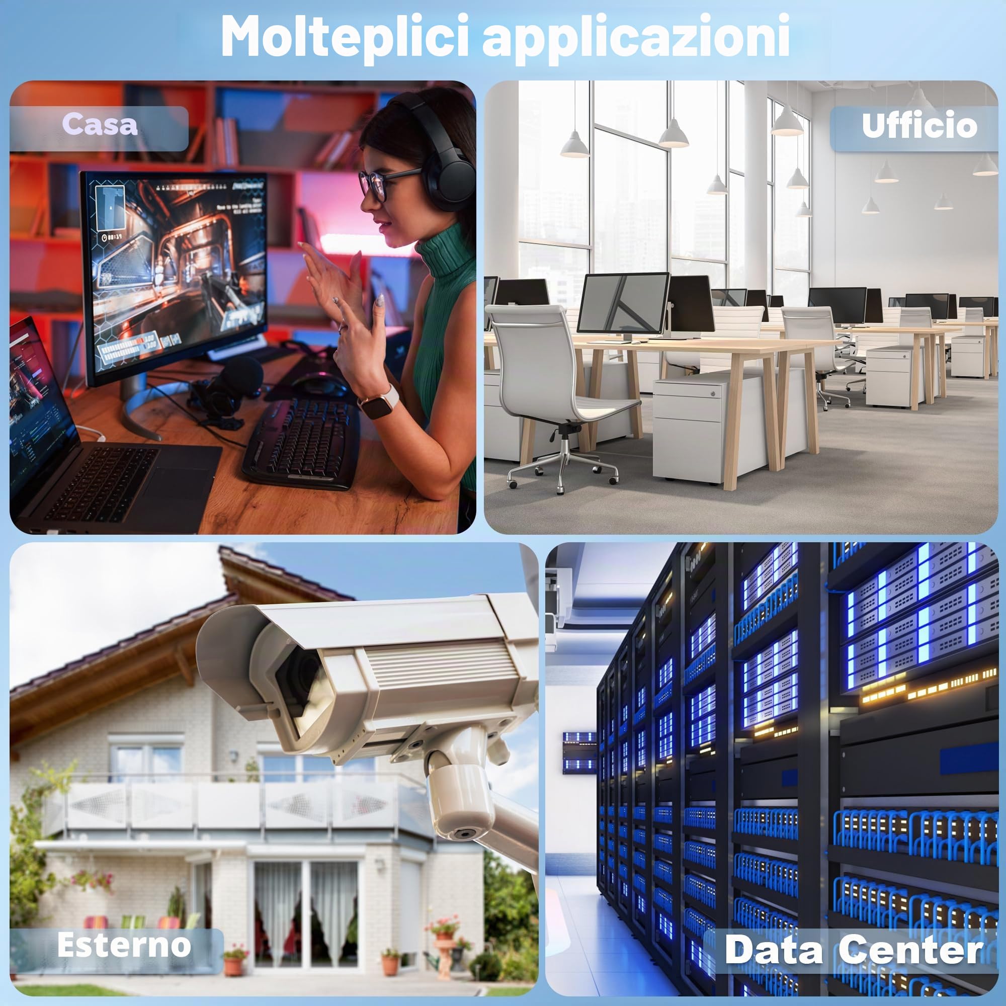 MEIPEK Cat6A Cavo Ethernet 100 metri, FTP Schermato Cavo di Rete 100m, Interno/esterno Impermeabile Sepoltura Diretta Cavo Internet, 24AWG Gigabit Cavo LAN Lunghezza personalizzabile(0-100m)