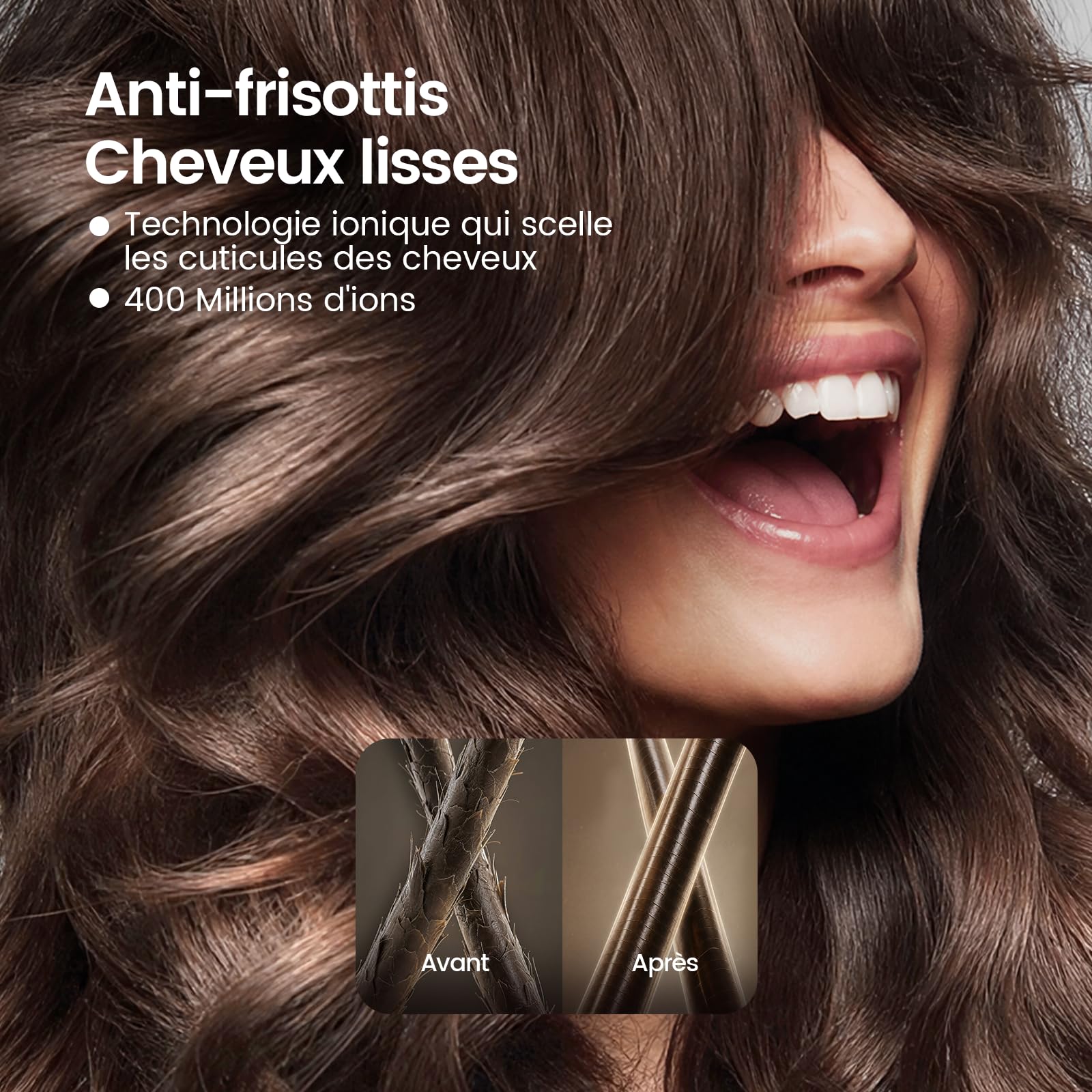 CrazyMar Sèche-Cheveux Professionnel, Séchage 8X plus Rapide