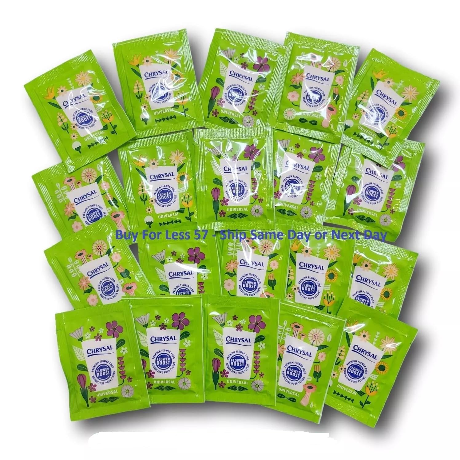Chrysal Flower Boost – Clear Flower Food Packets for Flower Arrangements & Bouquets – Floral Supplies for Fresh Flowers – Fresh Flower Arrangements Supplies (5g - 600 Ct)