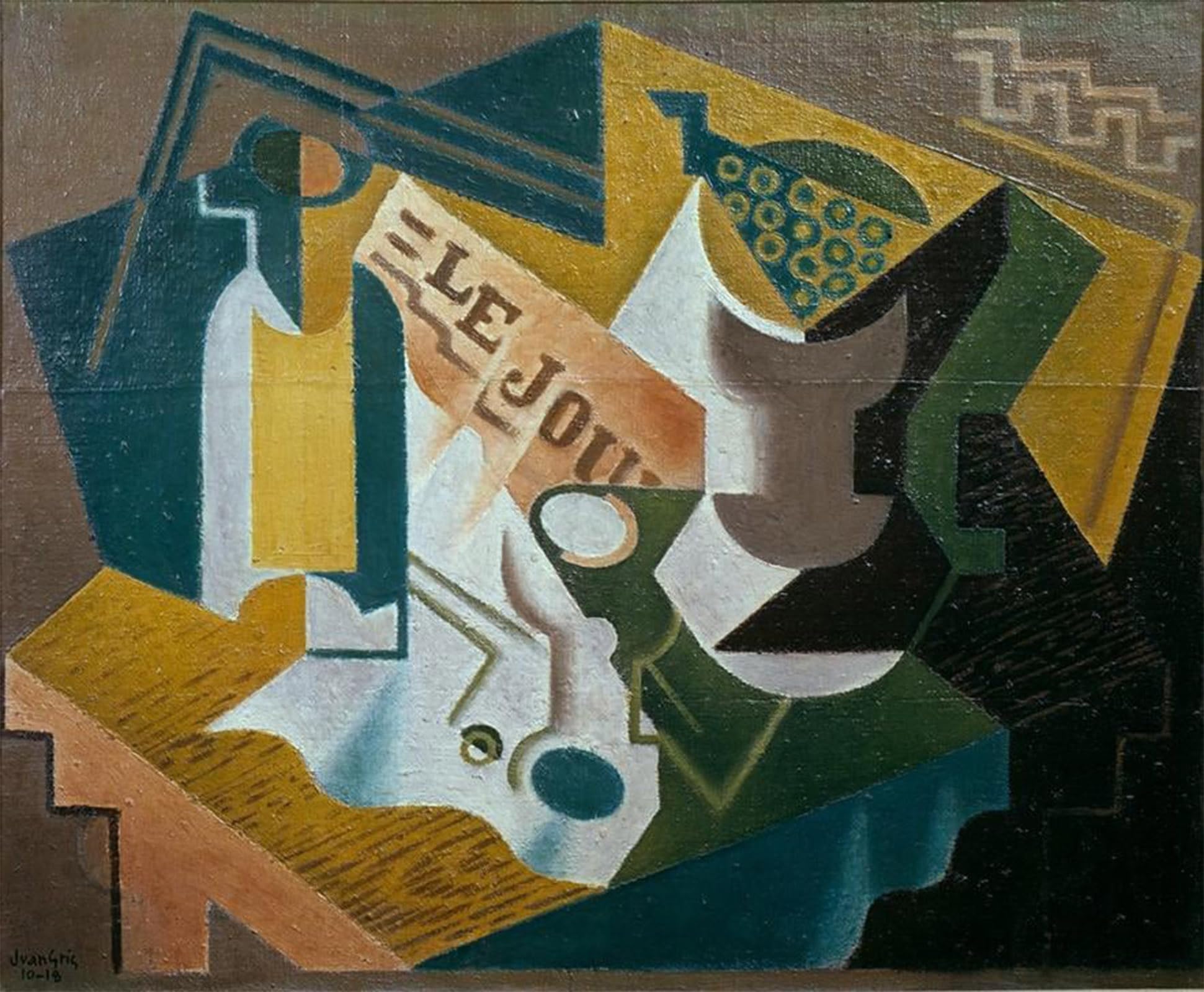 ARTXLXXBN Famous Painting Art Wall Decor Abstract Art Picture the Newspaper by Juan Gris Animal Pictures for Home Decor 60x90cm