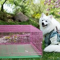 Vista 9 de Sartén de repuesto para perros, jaula verde para accesorios para cajas de bandeja para orinal, hurón urinario, caca en S, jaulas de inodoro, bandeja