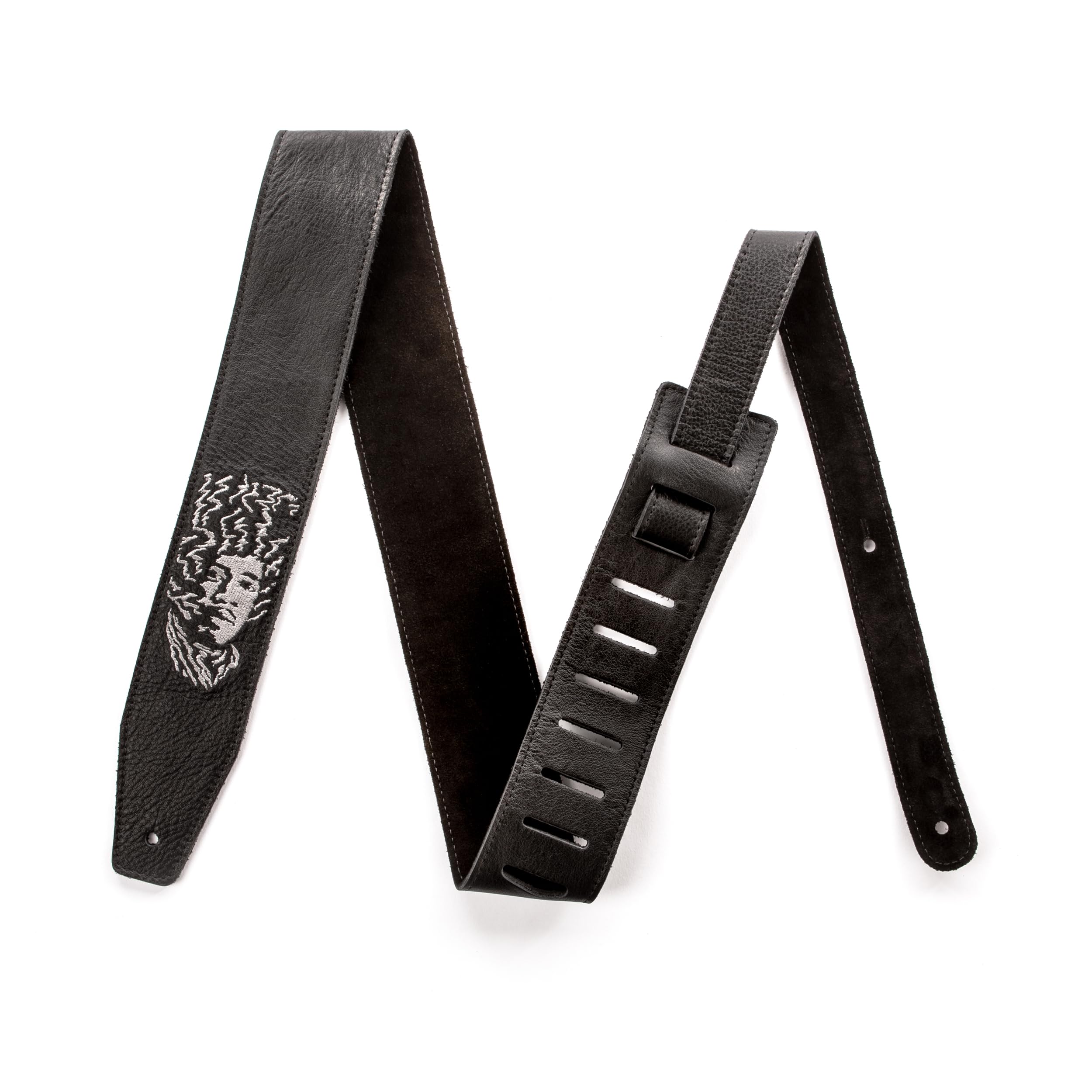 Dunlop Strap - Hendrix 68 Shrine Series BMF Leather Strap (JHBMFMS1), Black - Image 2