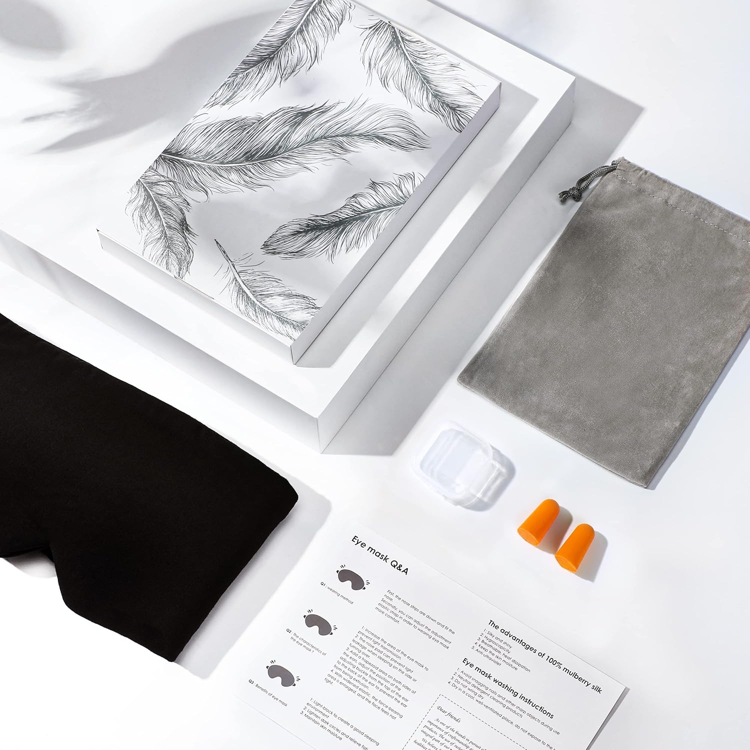 FRESHME Sleep Mask Blackout - Handmade Cotton Sleep Mask for Women Men Eye Mask for Sleeping Black Soft Eye Cover for Sleeping with Adjustable Veclro Breathable Eye Blindfold for Night Nap Travel - Image 6