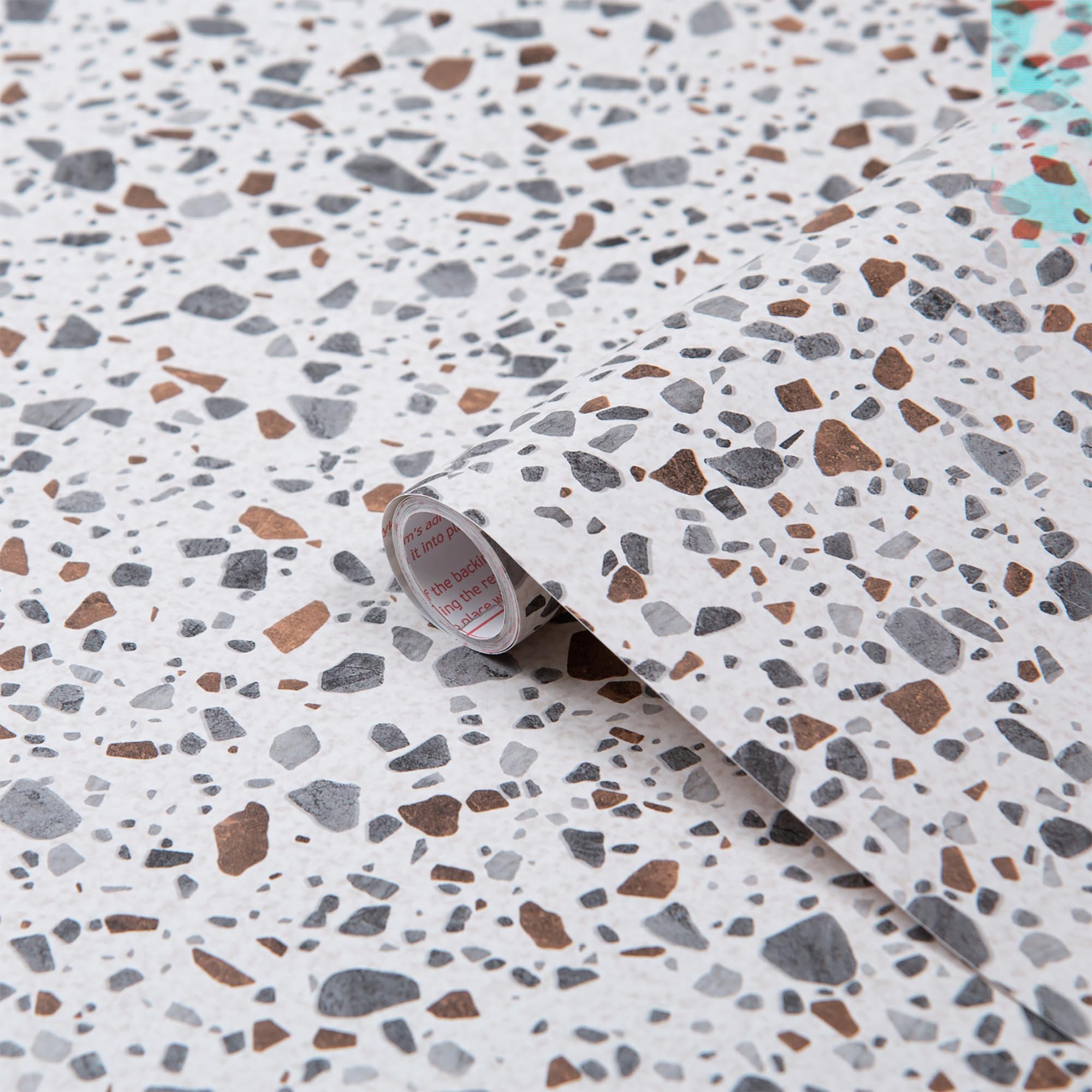 Vinyl Warehouse 5m x 67.5cm d-c-fix Terrazzo Mosaic Stone Sticky Back Vinyl Furniture Wrap 200-8296