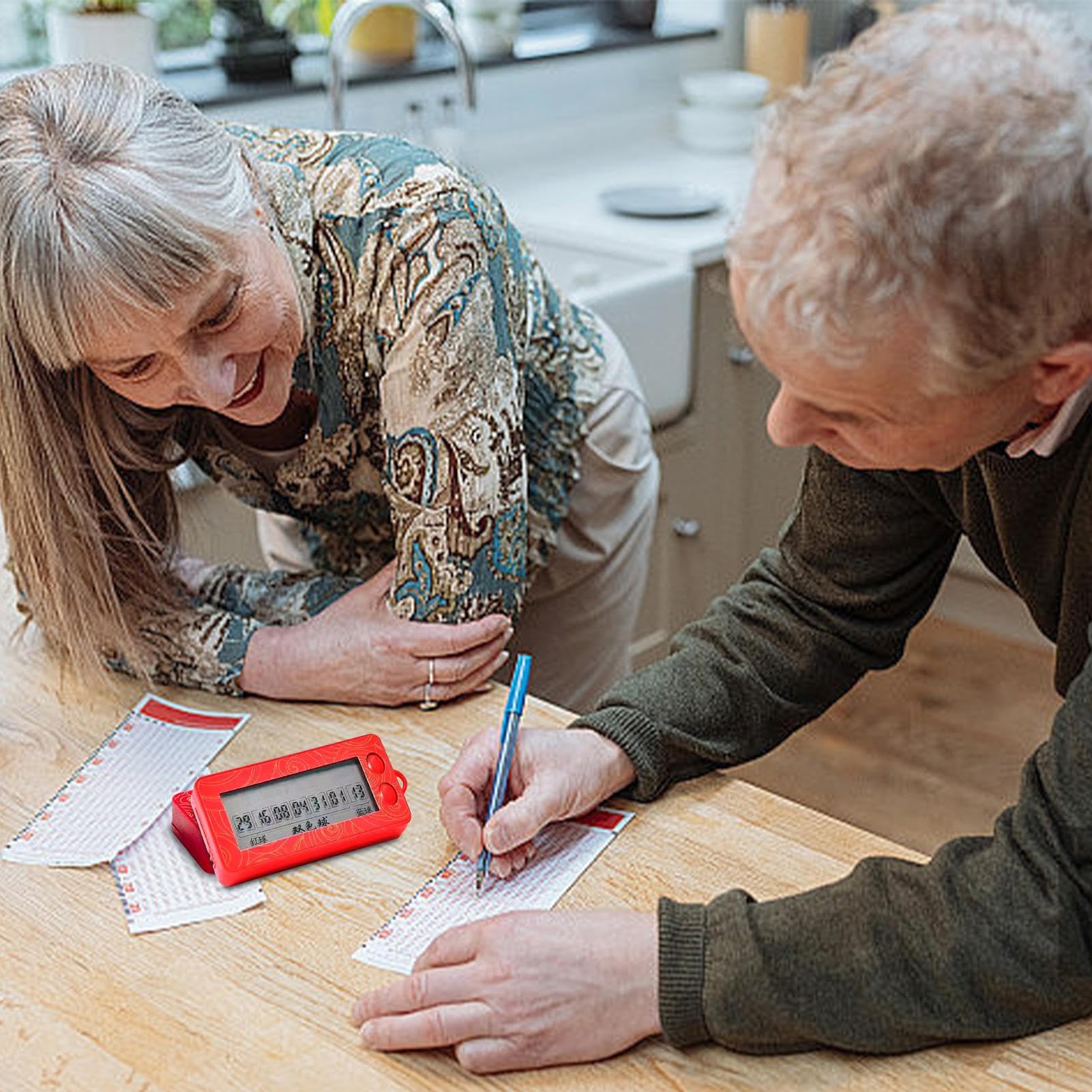 Lotterieautomaten, kleine elektrische Zahlenauswahlmaschine, tragbare Zahlenauswahl – Neuheit Lotterie, zufällige Maschine, Glückszahlenauswahl für Erwachsene, 5,5 x 3,5 x 1 cm