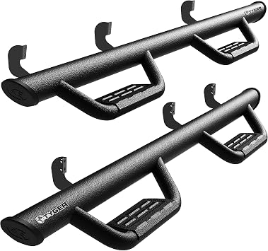 Tyger Auto Tyger Access Running Boards Compatible with 2005-2026 Nissan Frontier | Crew Cab | TG-AS2N24031 | Textured Black Drop Step Rail