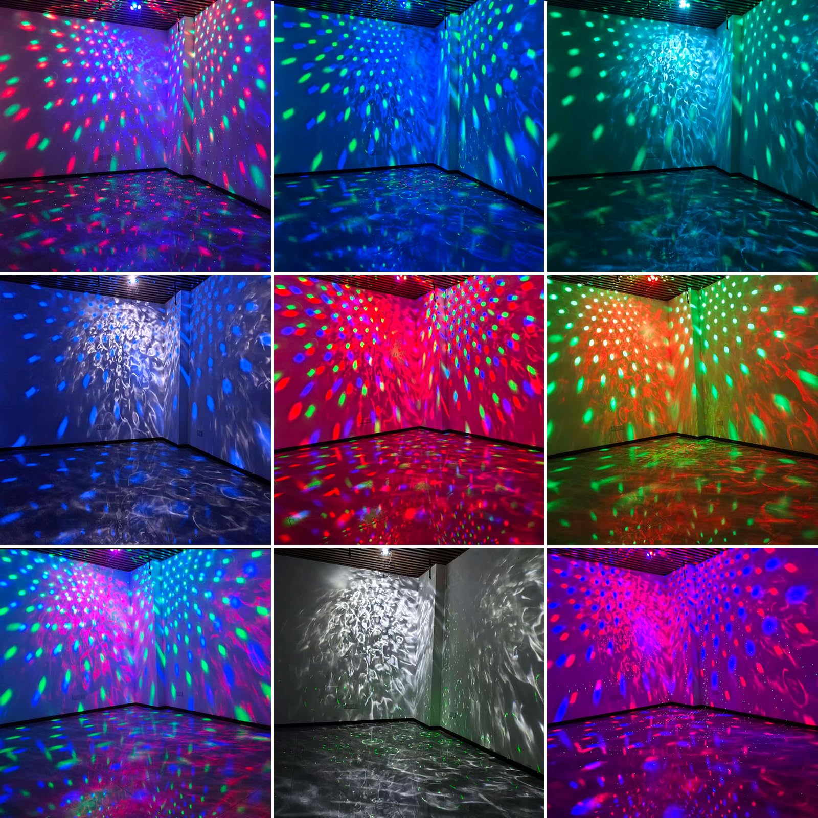 Estas bolas de luz de discoteca están hechas de material ABS resistente a altas temperaturas que proporcionan una iluminación duradera y son ideales para crear ambiente y ambiente.
