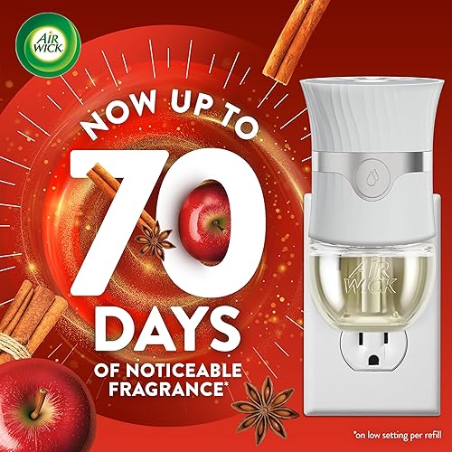 Miniatura 2 de AIR WICK Paquete de repuesto para ambientador perfumado enchufable, 6 unidades de recambio de aceite de manzana y canela, 6 unidades, aceites