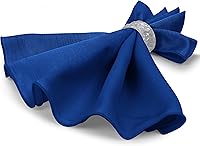 Vista 462 de Ultimate Textile -1 docena - Reversible Shantung Satin - Majestic - Servilletas de tela Majestic de 17 x 17 pulgadas color azul pizarra