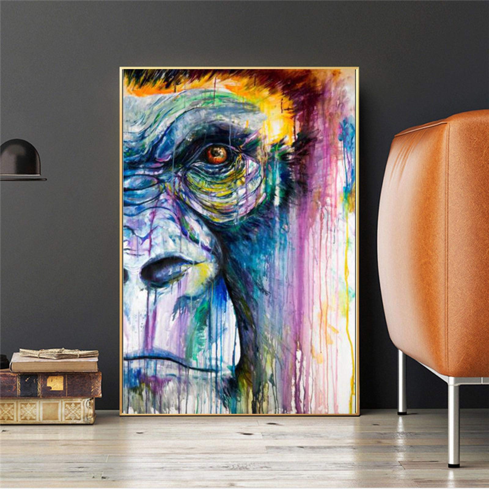 Amazon｜壁に抽象的なモンキーグラフィティアートキャンバス絵画