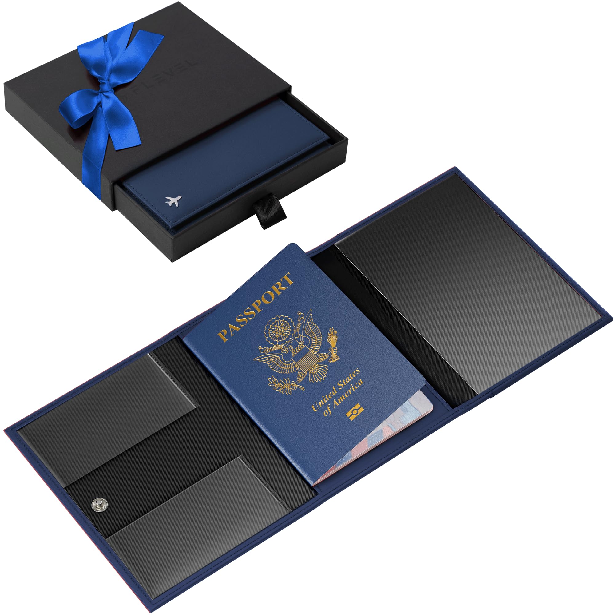 V1 Real Leather, Pilot document holder, Pilot wallet, RFID-Blocking, Travel Wallet, Stylish Travel Companion for Aviation Professionals
