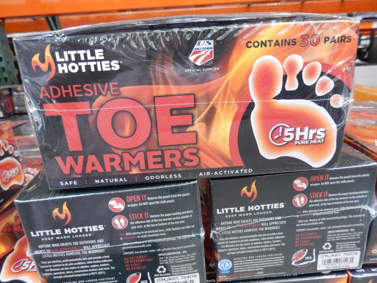 Little Hotties Adhesive Toe Warmers, 30 Pairs