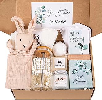 New Mom Gifts for Pregnant Women, 7pcs Pregnancy Gifts for Expecting Mom, Pregnancy Must Haves - Essential Gift Set for First Time Moms, Mom to Be,with Birth Affirmations Cards for Labor