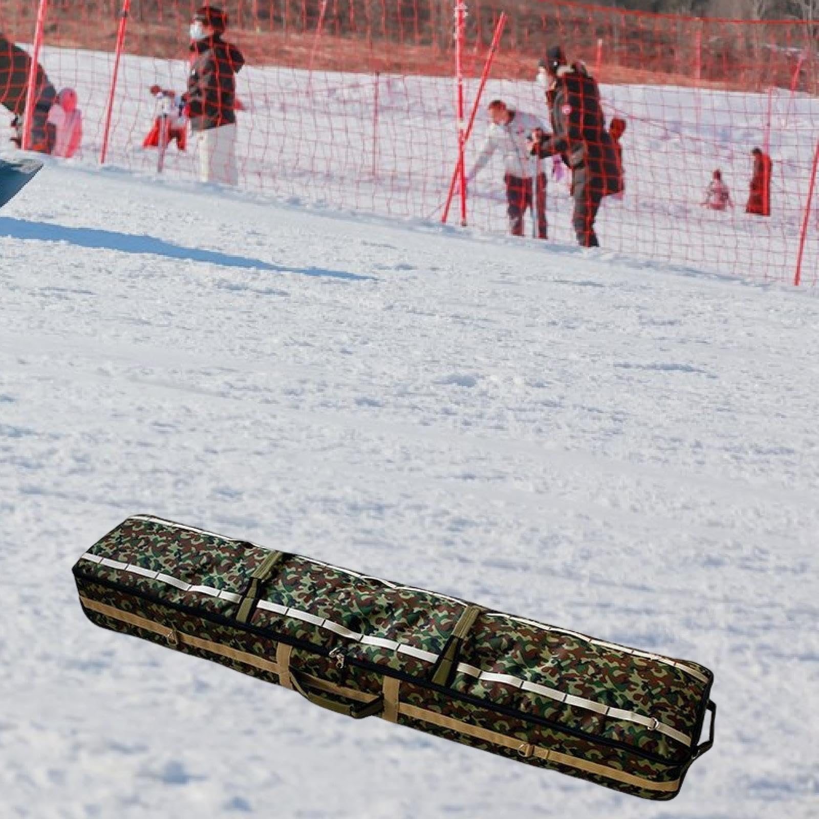 Bolsa de Snowboard con Ruedas 165cm (65 Pulgadas), Bolsa de Almacenamiento Impermeable para Tablas Individuales o Dobles, Bolso de Viaje con Ruedas para Esquí
