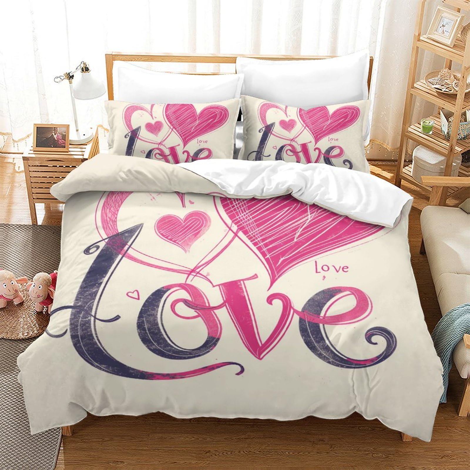 Housse de couette enfant et garçon pour lit king-size avec imprimé 3D coloré