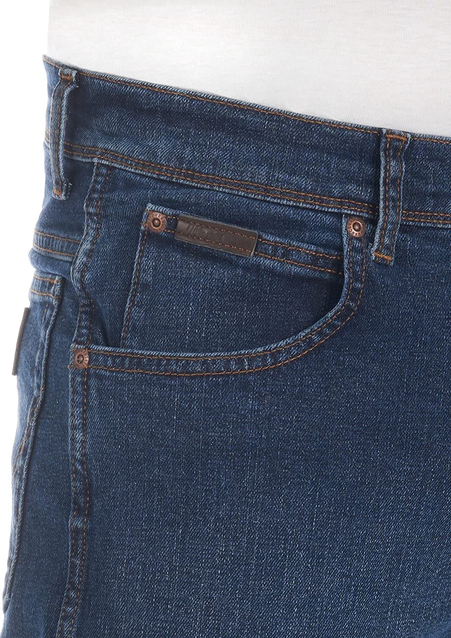Wrangler Texas - Vaqueros elásticos para hombre de corte regular Authentic Straight
