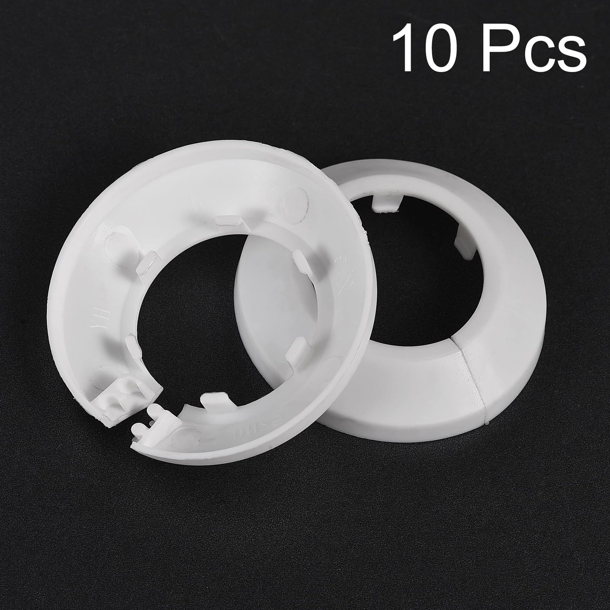 TOP-VIGOR 10pcs 35mm Pipe Cover Decoration, Click-in PP Plastic Escutcheon Pipe Collar for Water Pipe Drain Line - Image 3
