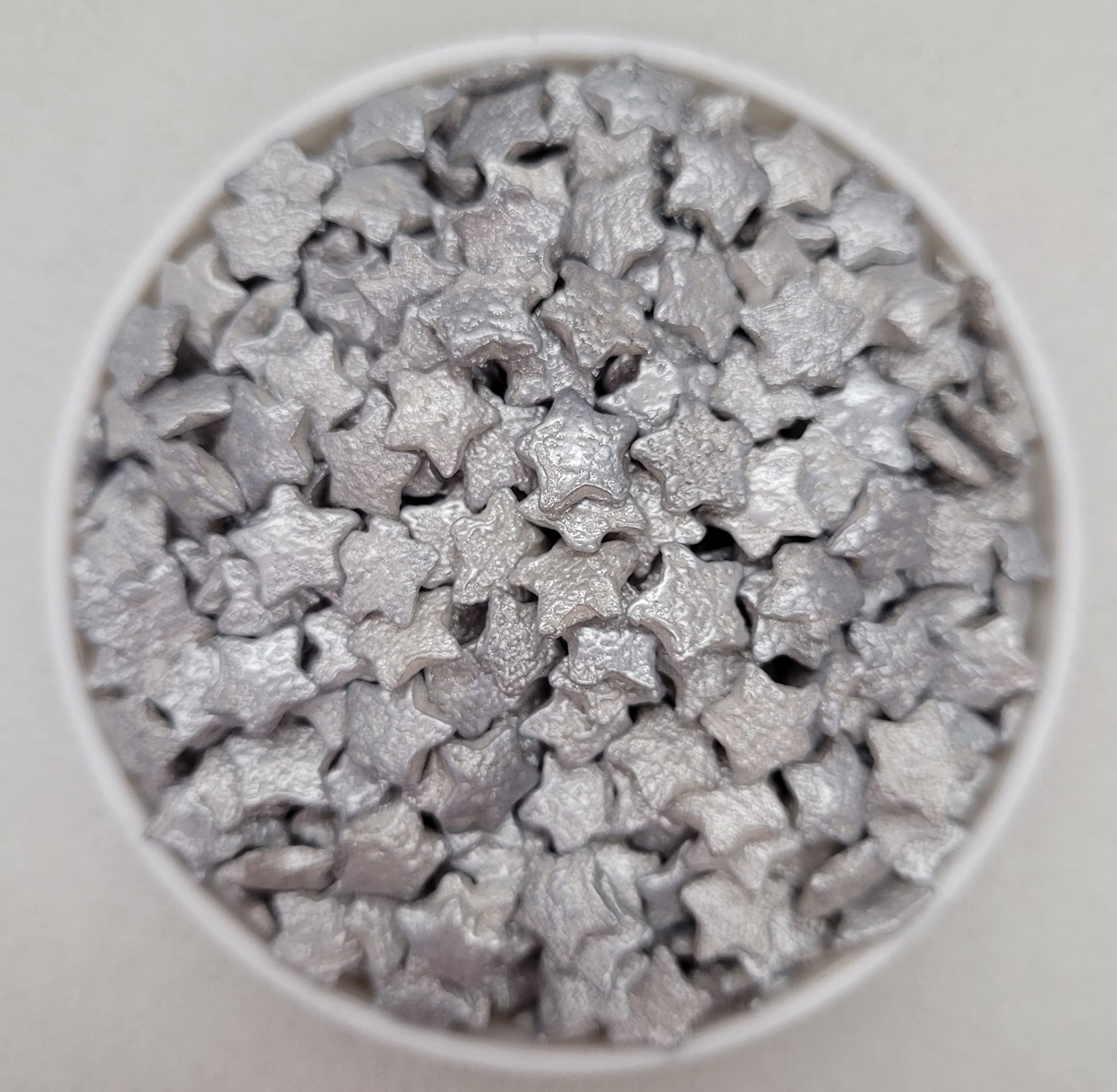 Silver Star Candy Quins Cupcake Confetti Wedding Anniversary Sprinkles 4oz