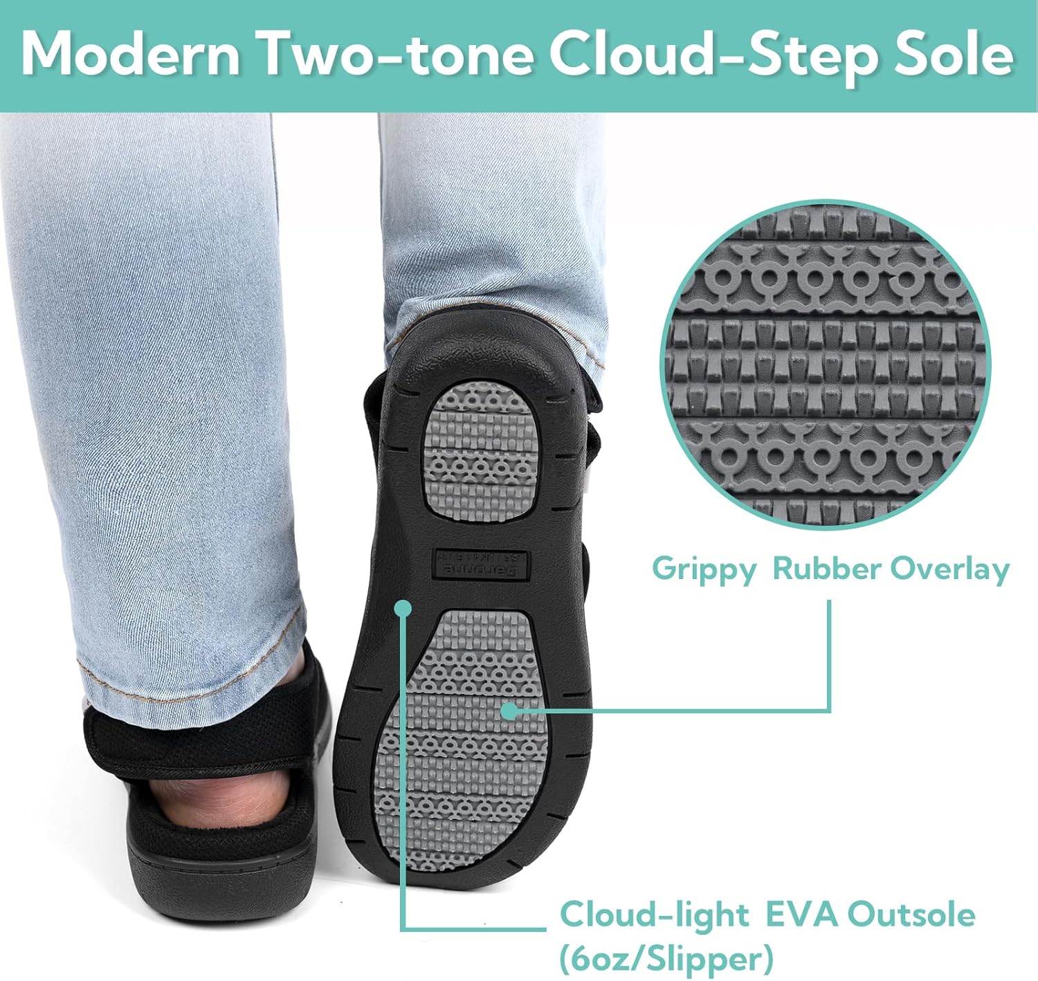 Garonne Women's Adjustable Open-toe Slippers with Ankle & Instep Straps and Arch Support, Summer House Shoes for Women Indoor/Outdoor - Image 6