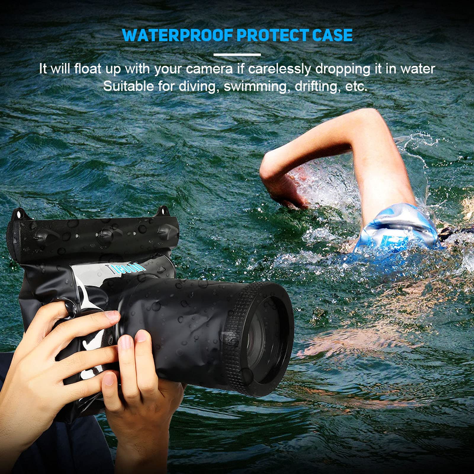 Akozon Custodia Subacquea Impermeabile HD in PVC per Fotocamera SLR DSLR