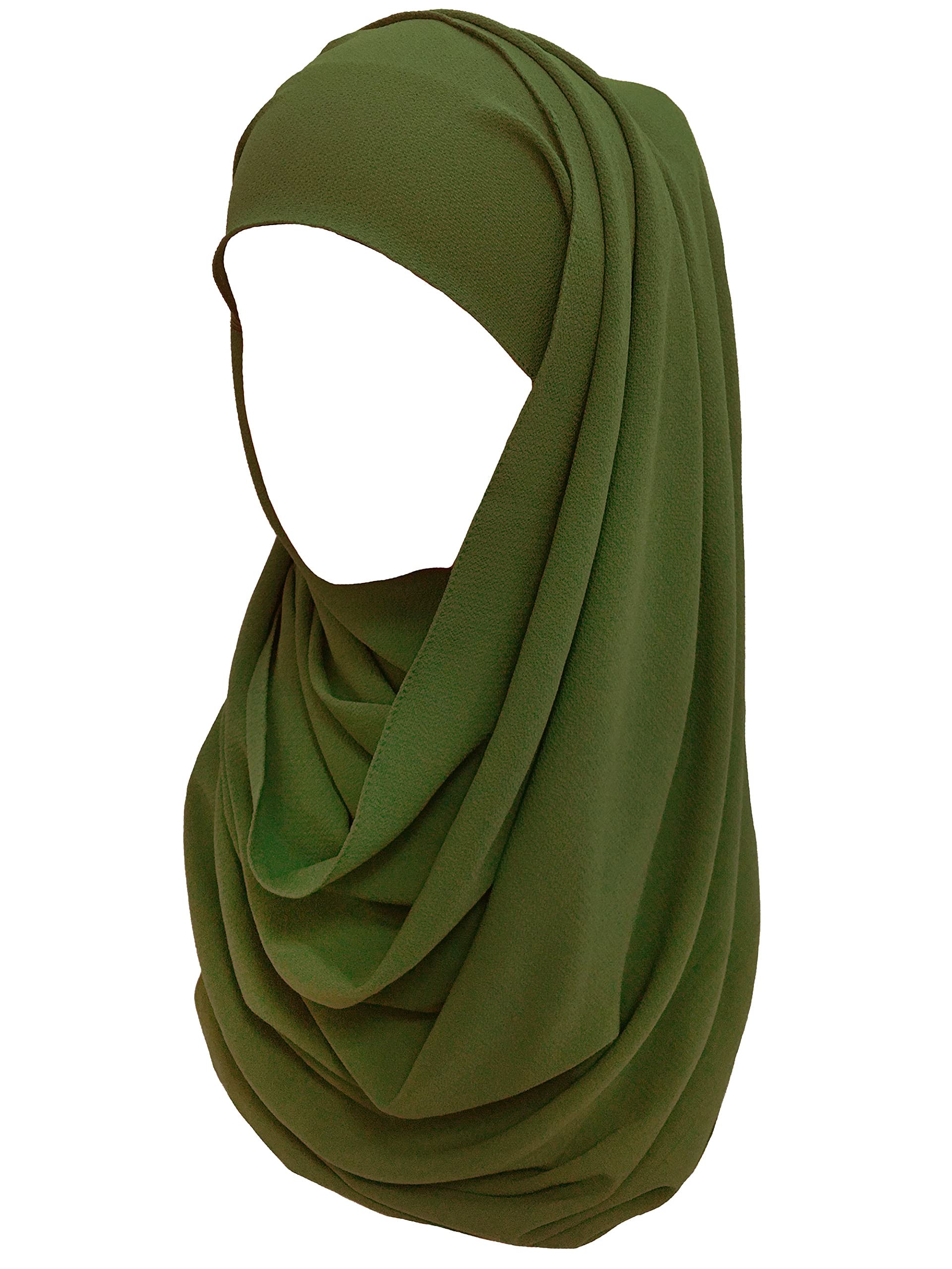 Lina & LilyNon-see-through Bubble Crepe Chiffon Muslim Hijab Head Scarf Shawl Wrap Thick Lightweight