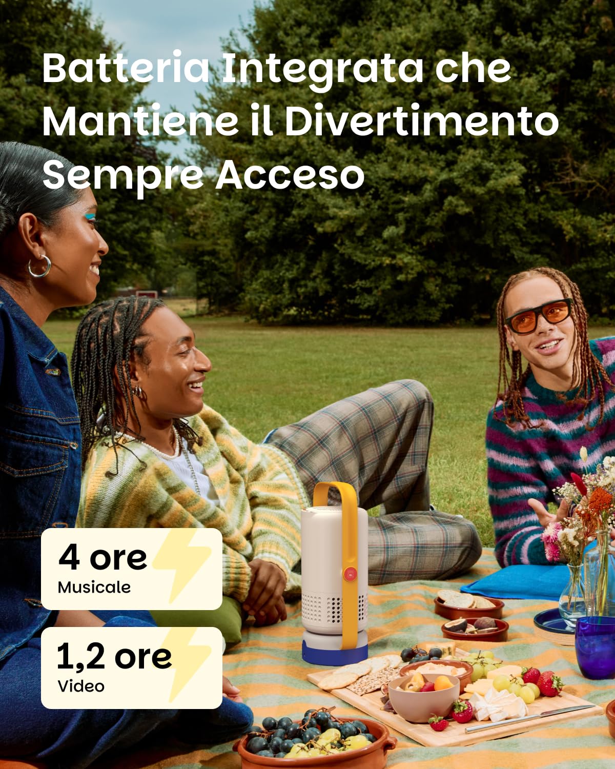 XGIMI Vibe One Proiettore Smart Mini Portatile1080P, GTV con Netflix con Licenza, Batteria Integrata, Messa a Fuoco Automatica Correzione Trapezoidale Automatica, Proiettore per la Casa(Blu Scintilla)