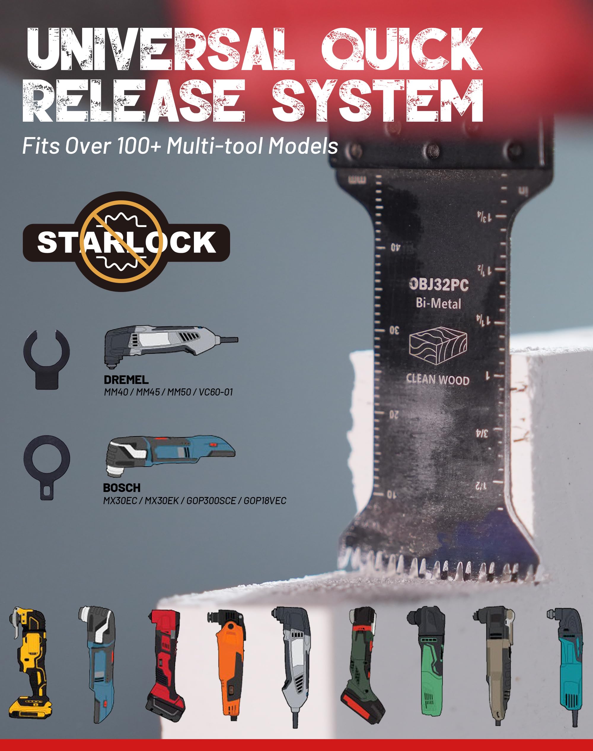 EZARC Cuchillas japonesas oscilantes de dientes – 10 cuchillas multiherramienta bimetálicas con borde de arco de corte limpio para madera y plástico, hoja de sierra oscilante para Dewalt, Milwaukee,
