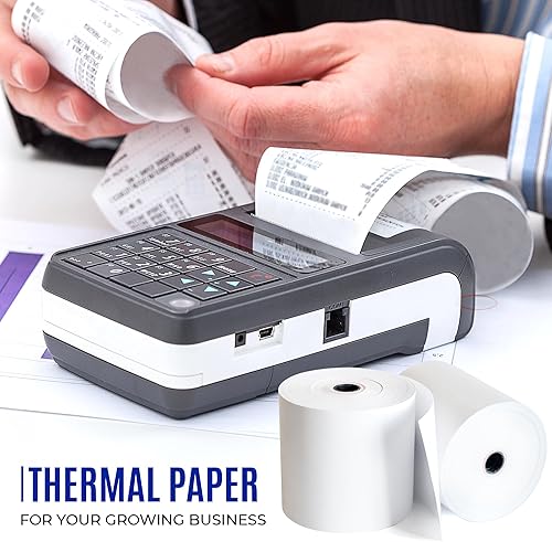 Miniatura 5 de TheBestLoft Printitives Rollos de papel de impresora térmica de 2-14 x 50 para máquinas de tarjetas de crédito, calculadoras, terminales de reloj,