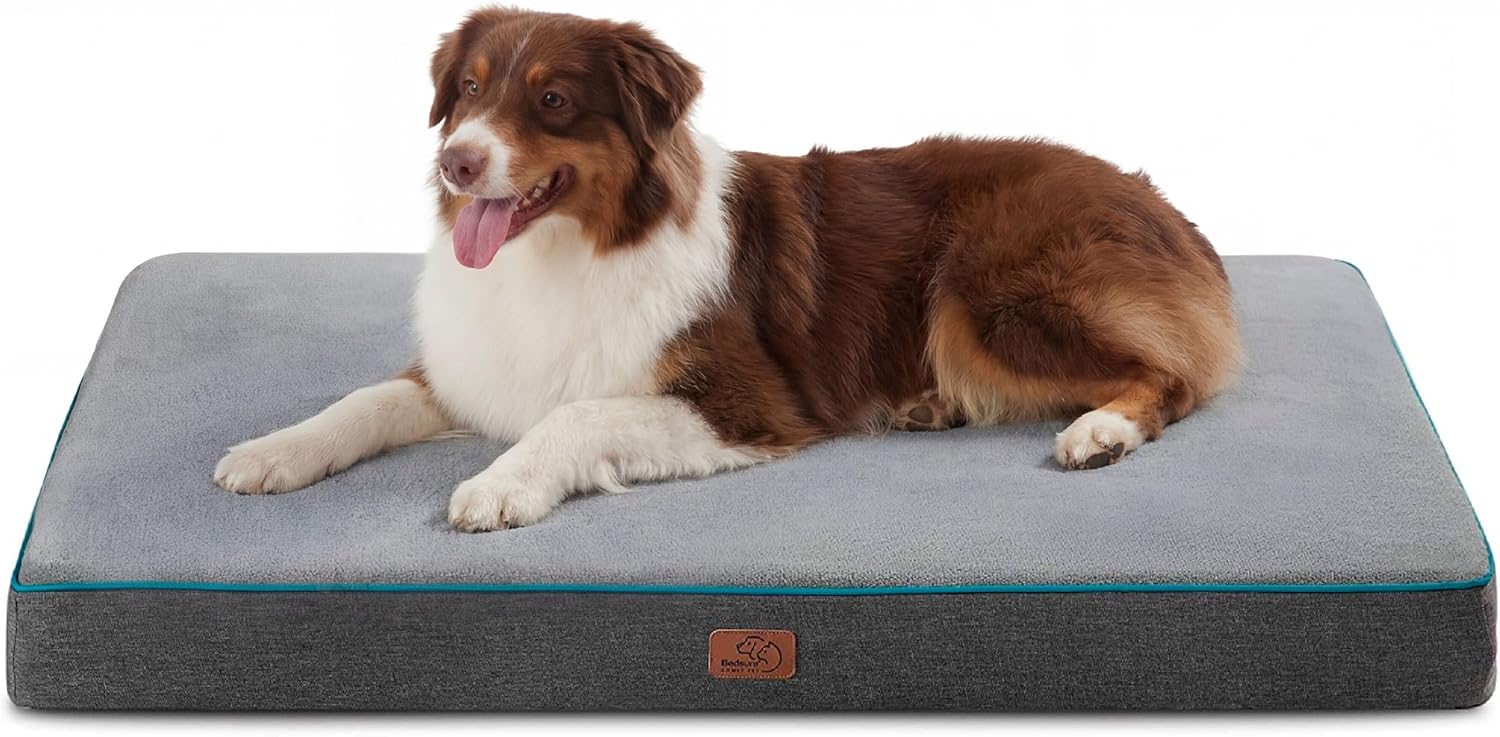 Bedsure Memory Foam Dog Beds Large Sized Dog – Orthopedic Pet Beds for Crate wit…